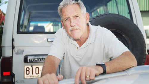 David Robertson from Safari 4WD Hire with one of his Toyota Troop Carriers. David Robertson from Safari 4WD Hire with one of his Toyota Troop Carriers.